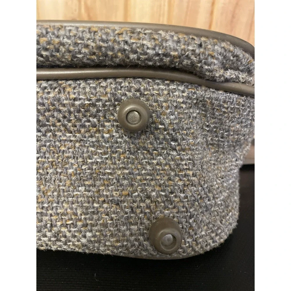 Vintage JORDACHE Tweed Luggage Overnight Carry On Bag Brown Tan 11x15x6